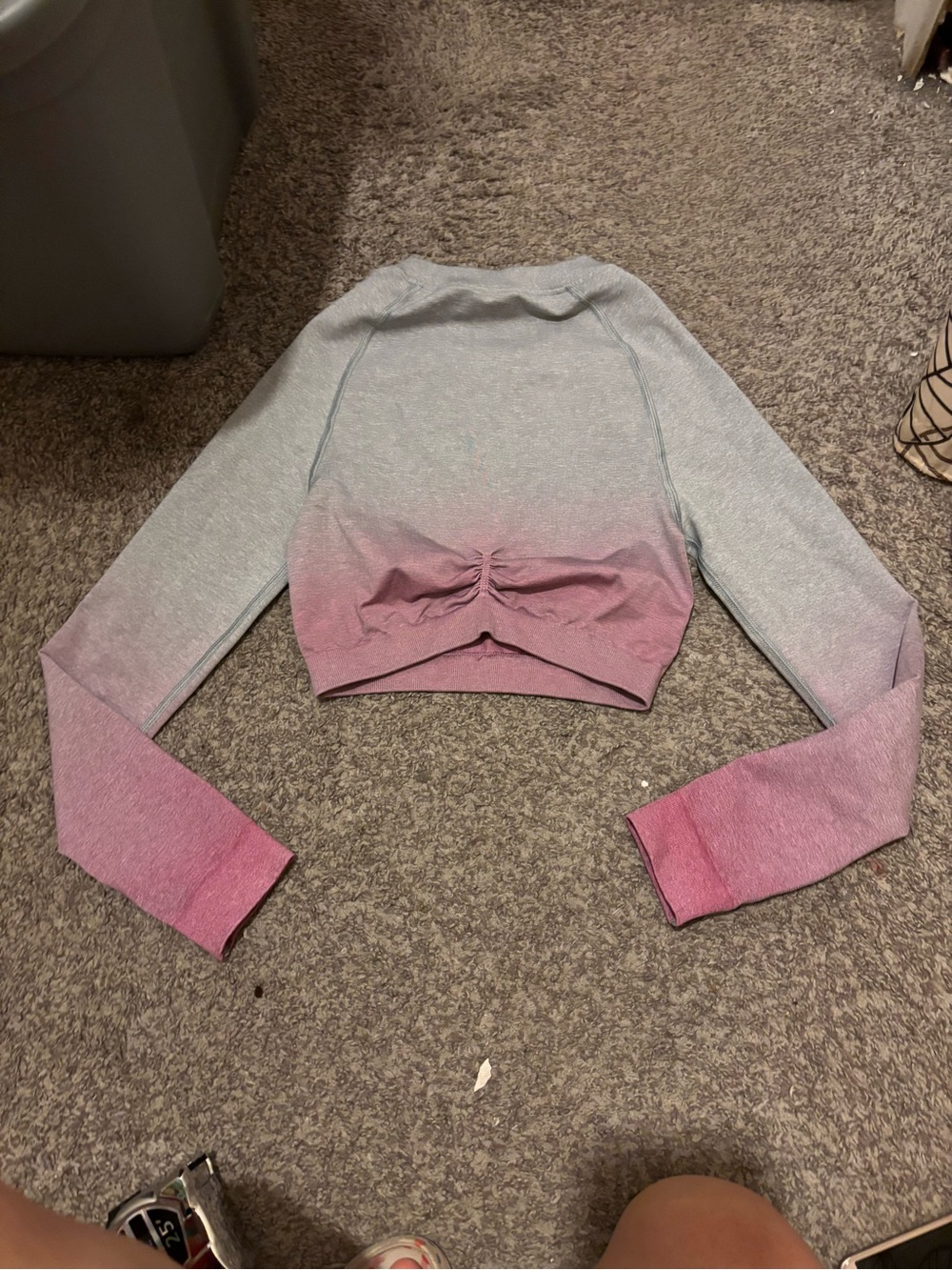 GymShark Grey Ombre Crop Top - Picture 2 of 4